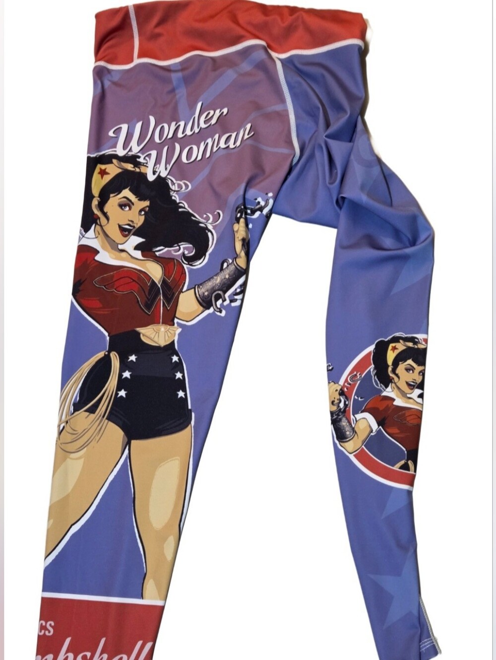 ❤️Fusion Fight Gear x DC Comics Bombshells Wonder Woman Leggings Large